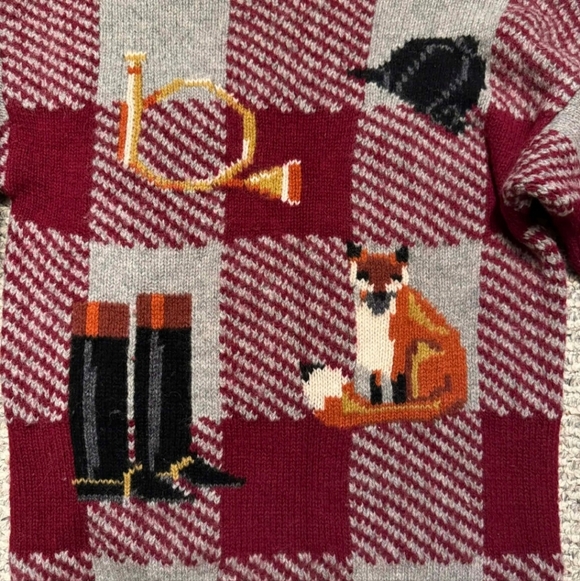 Vintage Sportific Miller’s Equestrian Horse Fox Hunt Wool Sweater Men's Small S - Picture 3 of 5